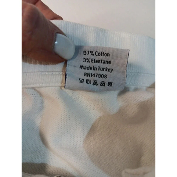 Outdoor Voices White Preppy Crop Active Gym Sporty Logo Polo Medium - Picture 6 of 10